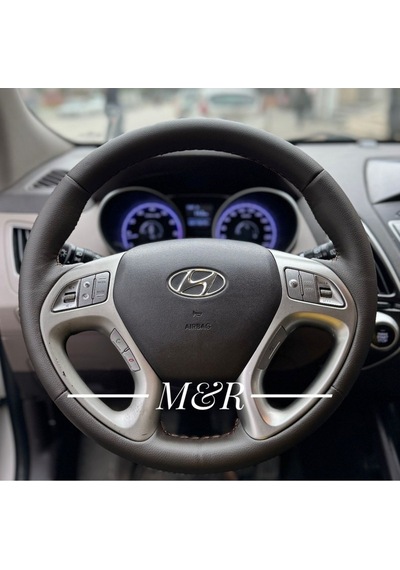 Hyundai İx35 Araca Özel  Kaplama Deri Direksiyon Kılıfı