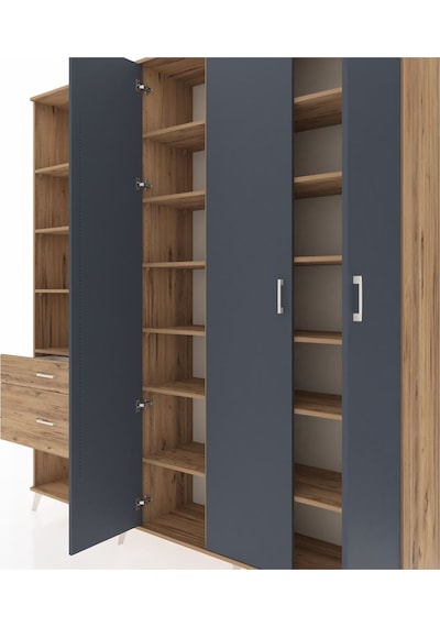 Hyperion Dolap 16 Raflı 2 Çekmeceli 3 Kapaklı 220x44x243 Çam-antrasit/çam Antrasıt/atlas Çam Hyperion Dolap 16 Raflı 2 Çekmeceli 3 Kapaklı 220x44x243 Çam-antrasit/çam Antrasıt/atlas Çam