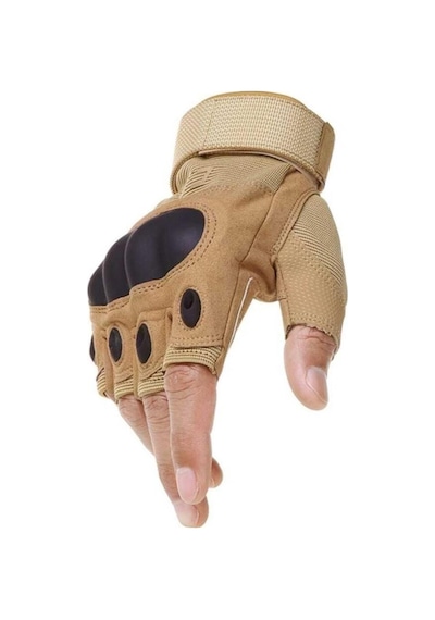 Taktik Eldiven Kesik Parmak Korumalı Çöl - 253472677 Çöl