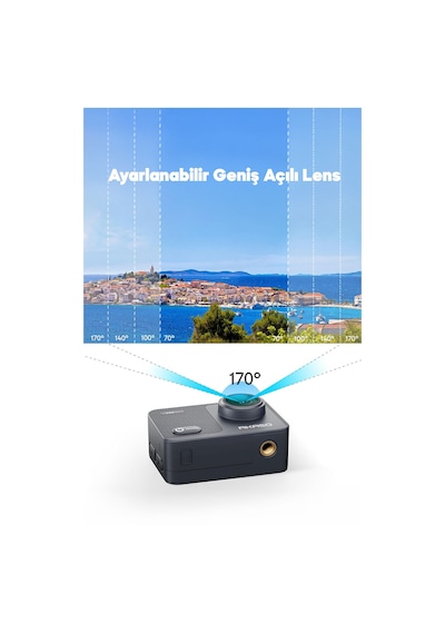 Akaso V50X Native 170° 4K Ultra HD Aksiyon Kamerası