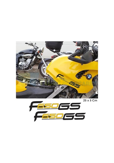 Bmw F650 Gs Motosiklet Araba Oto Etiket Çıkartma Motor 2 Ad 25 X 5 Cm-Görseldeki Sabit Renk