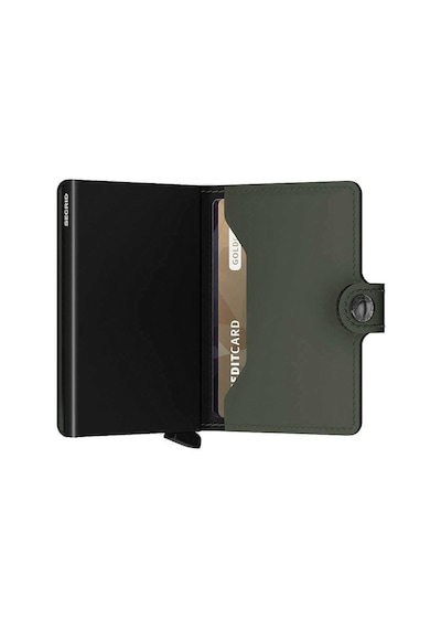 Secrid Miniwallet Matte Kartlık Cüzdan, Yeşil-siyah Çok Renkli