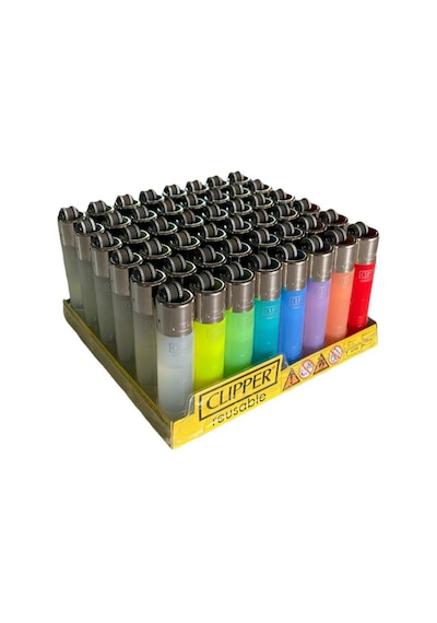 Clipper Micro Soft Renkli Taşlı Çakmak 48 Adet 3515