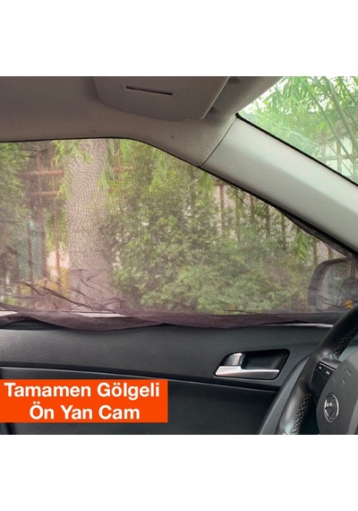Ally Araba Yan Cam Perdesi Sineklik Araç Oto Güneşlik Örtü Perde-Siyah