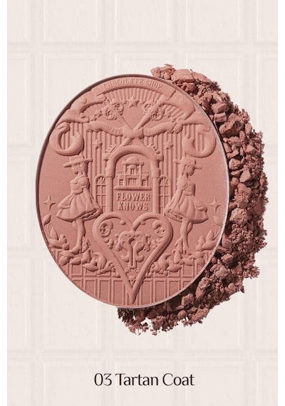 Flower Knows Chocolate Wonder-shop Embossed Blush Lüks Pudra Allık 03 Tartan Coat