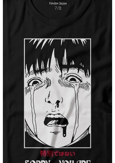 Kendim Seçtim Sorry You Are Not Special Japanese Urban Sokak Kültür Özel Değilsin Baskılı Tişört Çocuk T-shirt 001