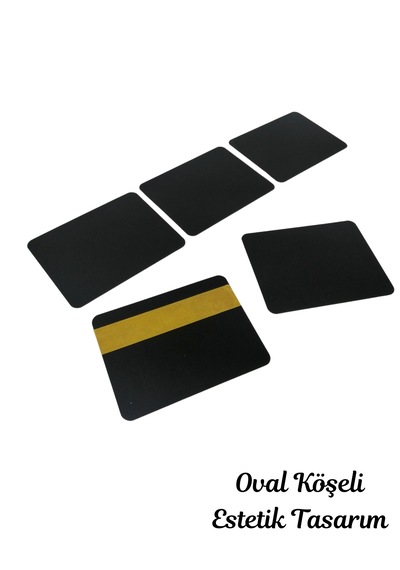 10 Adet Silinebilir A7 Karatahta Siyah Etiket 10 x 7,5 CM Yapışkanlı
