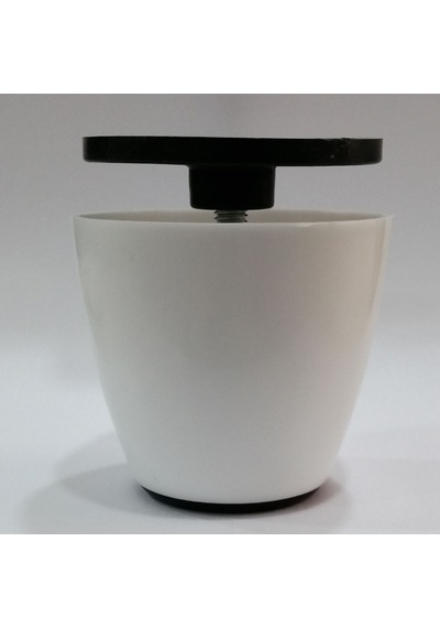 Cateksss 6 Cm Vazo Tablalı Ayarlı Ayak Beyaz - 15 Li Paket