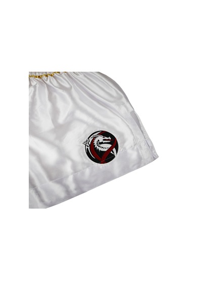 Dragondo Mt3033 Muaythai Şortu Beyaz Kick Boks Şortu Beyaz