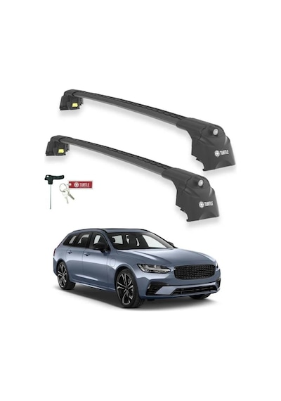 Turtle Volvo V90 Eu 2017-2025 Ara Atkı Air2 Siyah