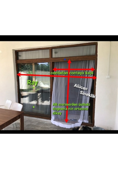 Pileli Sürgülü Katlanır Kapı Sineklik, Çift açılım