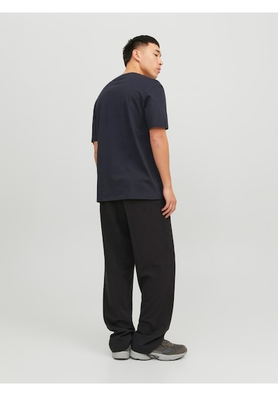 Jack & Jones Jack&jones Star Erkek Lacivert Yuvarlak Yaka Tişört 12234746-DNA Lacivert