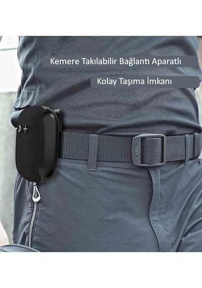 Xbyc 2727 Bluetooth Bağlantılı Hoparlör Su Geçirmez Şarjlı Bisiklet Motosiklet Hoparlörü Kırmızı Kırmızı