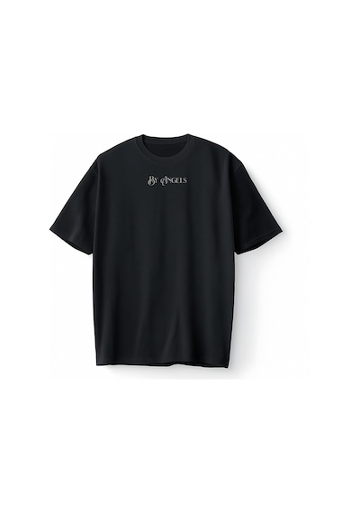Bumeta Kidnapped By Angels Oversize Unisex Tişört T-shirt Siyah