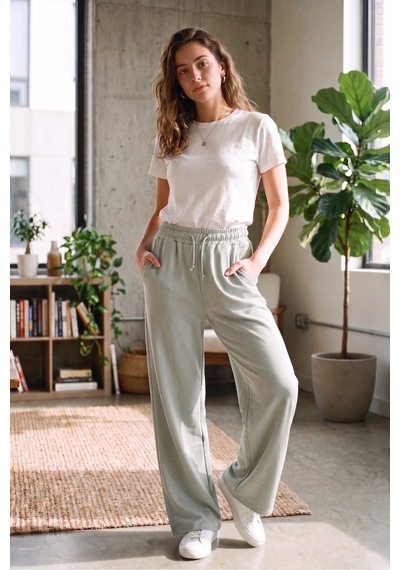 Bigmost Kadın 2'li Set Oversize Oysho Modal Kumaş Beli Lastikli Cepli Günlük Eşofman Altı Siyah - Krem Bigmost Kadın 2'li Set Oversize Oysho Modal Kumaş Beli Lastikli Cepli Günlük Eşofman Altı Siyah - Krem
