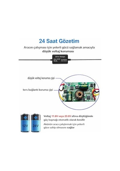Araç Kamerası İçin Hardwire Kit, Usb Type-b Ve Type-c Seçeneğiyle, Dc 12v-24v Giriş, 5v-3a Çıkış, Gps Modüllü Kameralarla Uyumlu, 3.5 Metre Kablo Typ-b