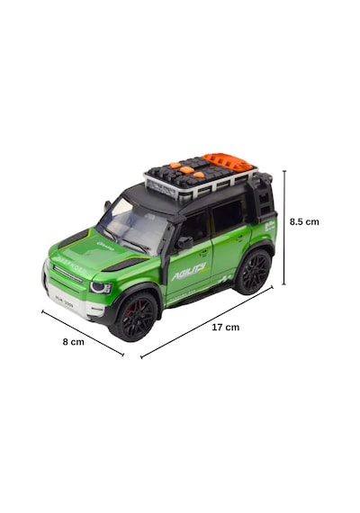 Yeşil Sesli Işıklı Çek Bırak Defender Model Oyuncak Jip - Kapıları Açılan Lüks Arazi Aracı 17 Cm Çok Renkli