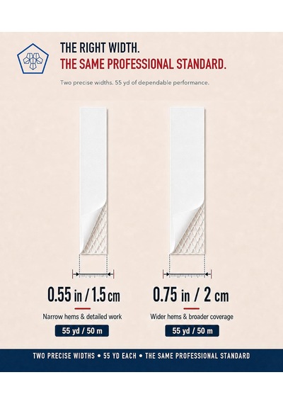Perde Telası 1.5 Cm X 50 M - Kalın Paça Kot Denim Telası - Çift Taraflı Yapışkan Tela - Amerikan Tela - Dikiş Nakış Telası Beyaz Diğer