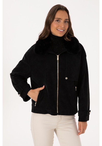 U.s. Polo Assn. Kadın Siyah Deri Mont-kaban 50317320-001 001sıyah