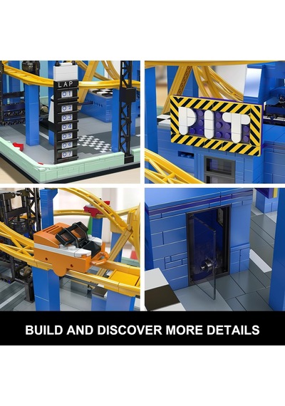 11020 Technik Moc Elektrikli Roller Coaster Yapı Seti, Uzaktan Kumandalı, Looping Roller Coaster Teknolojisi, Kelepçe