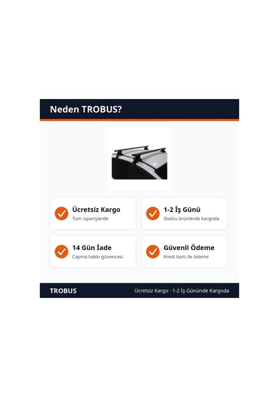 Trobus Tavan Bagaj Barı Kilitli Port Bagaj Ayağı Oluksuz 120 Cm Siyah