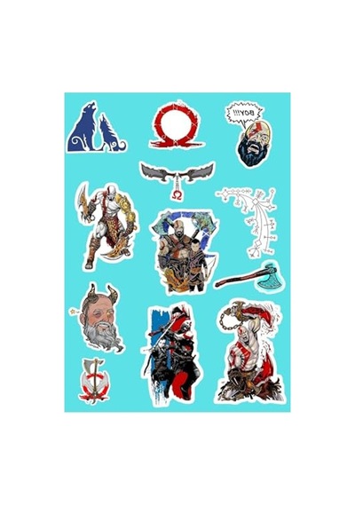 God Of War Sticker Seti Abanoz