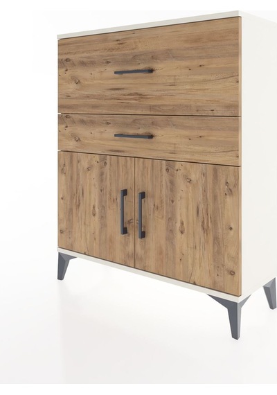 Arges Şifonyer Tek Raflı 2 Çekmeceli 2 Kapaklı 88x30x106 Ayta... Aytaşı