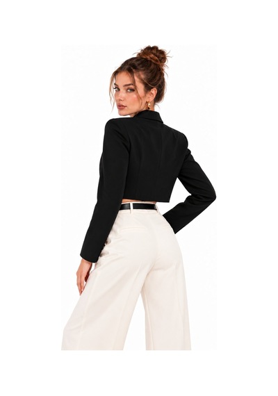 Saade Acı Kahverengi-siyah Kadın Regular Fit Kruvaze Kapama Dokuma Crop Blazer Ceket -şık & Spor 2li Paket Kahverengi - Siyah Saade Acı Kahverengi-siyah Kadın Regular Fit Kruvaze Kapama Dokuma Crop Blazer Ceket -şık & Spor 2li Paket Kahverengi - Siyah