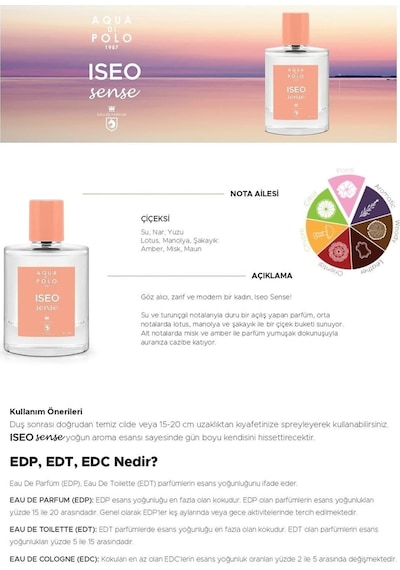 3'lü Iseo Sense Seti Stcc011003 Edp 50 Ml Çiçeksi, Meyvemsi Kadın Parfüm