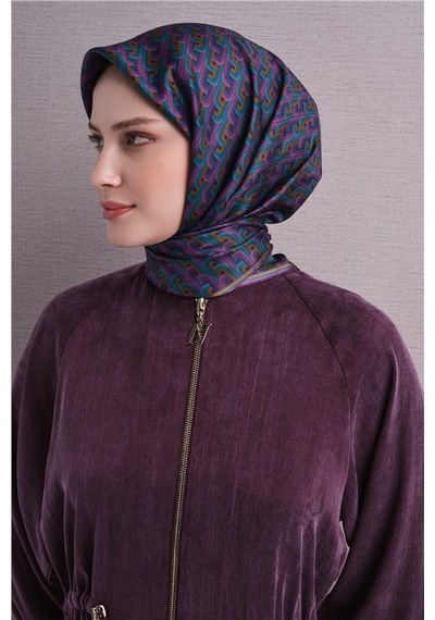 Armine Saf İpek Twill Eşarp 9604d 85 Bakır Kahve