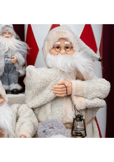Yılbaşı Noel Baba Kürklü Bej 90 Cm