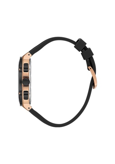 Santa Barbara Polo Racquet Club Sb.1.10578-5 Silikon Kordonlu Tüm Fonksiyonları Aktif Suya Dayanıklı Siyah Erkek Kol Saati Rose Gold