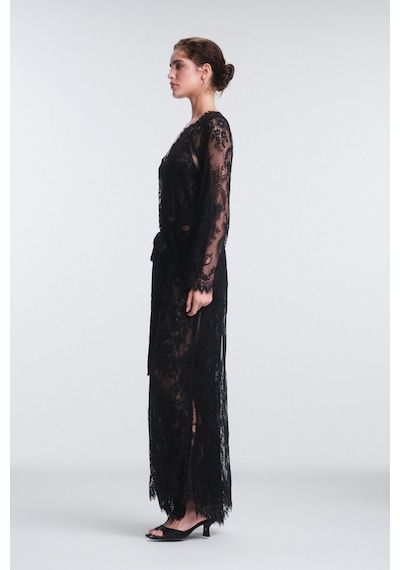 Penti Pirra Lace Dantel Siyah Sabahlık Plknmdeg24sk-bk3 Siyah