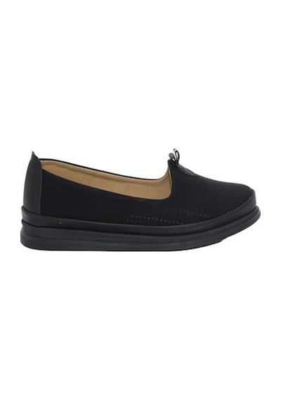 Mergenshoes Esa 030 Siyah Rahat Taban Kadın Günlük Ayakkabı Siyah