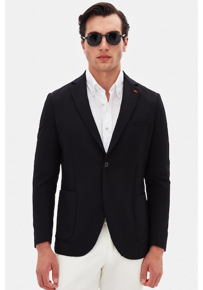 Twn Slim Fit Siyah Düz Kumaş Ceket 4ec04e301464m 001