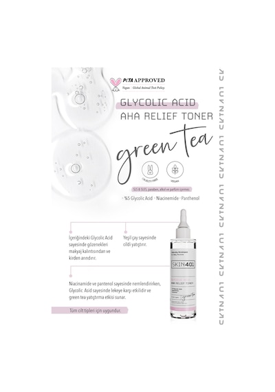 Skin401 %5 Glikolik Asit Aydınlatıcı Etkili & Leke Karşıtı Tonik Tonik 200ml