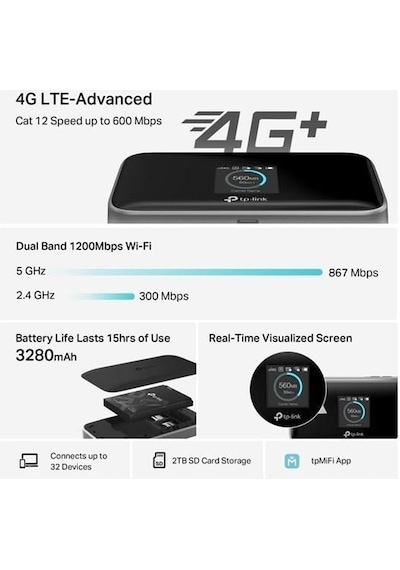 Tp-lınk M7750 Ac1200 4g Lte Mobil Router