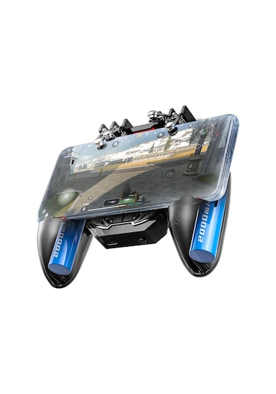 Polham 6 Parmak Kontrollü Radyatörlü Soğutmalı 4000mah Bataryalı Profesyonel Oyun Gamepadi Pubg, Cod, Free Fire Ve Tüm Mobil Oyunlar İçin