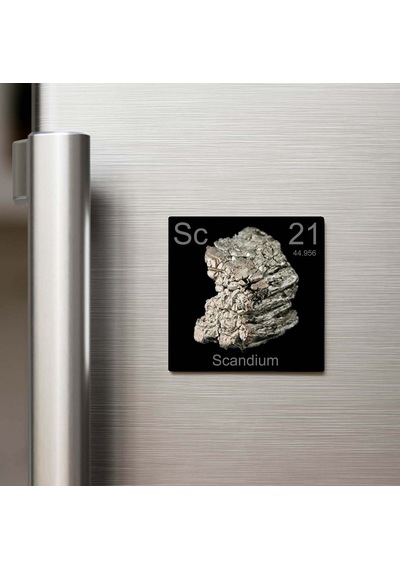 Scandium Skandiyum Elementi Buzdolap Magneti 9x9 Cm