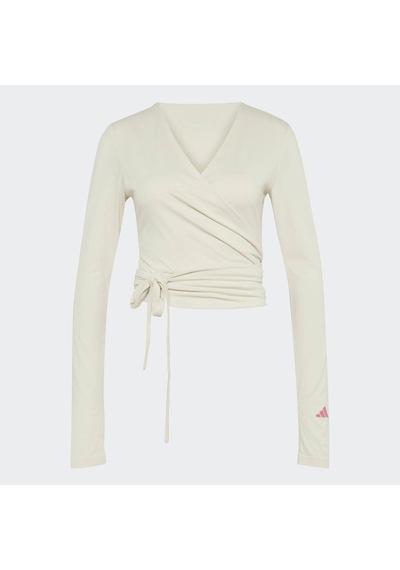 Adidas Studio Soft Ballet Wrap Kadın Beyaz Üst Ky1958