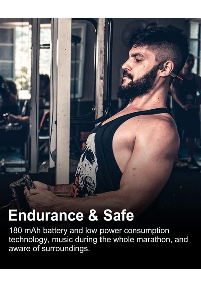 Açık Kulak Pro, Bluetooth Hava İletimi Spor Kulaklıklar - Egzersizler Ve Koşu Kablosuz Müzik İçin Harika Ter Geç