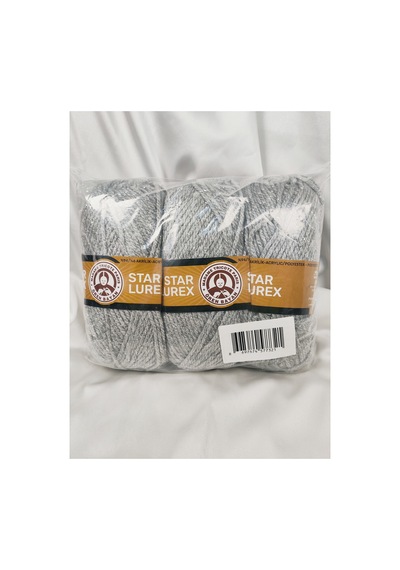 Star Lurex Gri El Örgü İpi 3 Adet - Renk: T082