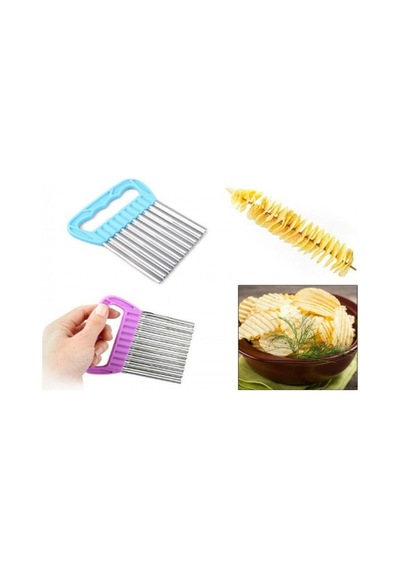 Chips Chopper Şekilli Sebze Ve Meyve Dilimleyici 5570 Çok renkli