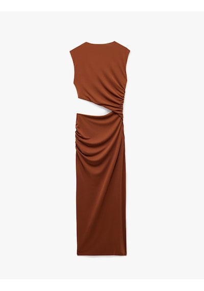 Koton Kolsuz Drapeli Pencere Detaylı Bisiklet Yaka Uzun Bodycon Elbise Kahverengi 6wak80036fk Kahve Koton Kolsuz Drapeli Pencere Detaylı Bisiklet Yaka Uzun Bodycon Elbise Kahverengi 6wak80036fk Kahve