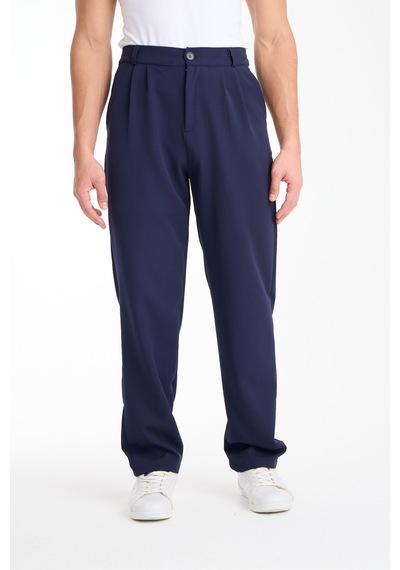 Gugus Erkek Baggy İthal Kumaş Pantolon Lacivert