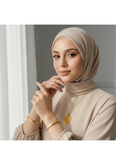 Çoklu Dua Kolye Ve Ayetel Kürsi Bileklik Seti Gold Çelik Şık Takı Seti Altın