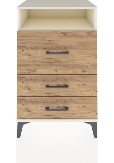 Hyperion Komodin Tek Raflı 3 Çekmeceli 60x44x96 Aytaşı-çam Aytaşı