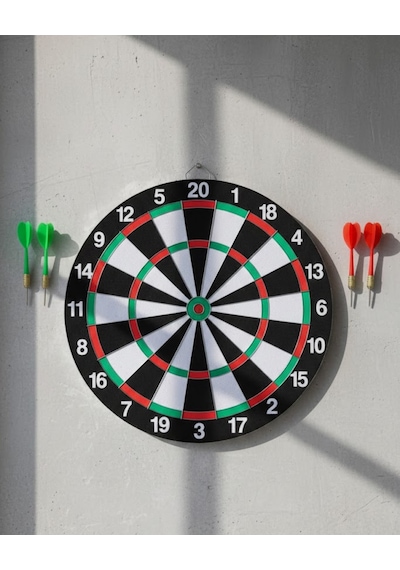 Ev - 895 - Ve Oyun Alanları İçin Dart Tahtası 12 İnç 4 Dart - Glblseme - Oku Dahil