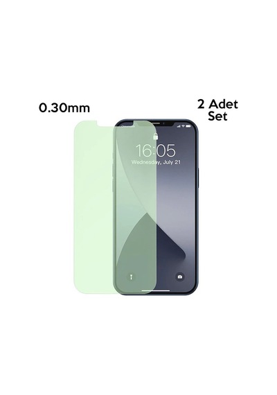 Baseus İphone 12 Mini 0.30mm Full Tempered Cam Ekran Koruyucu 2set Anti-bluelight- 5775