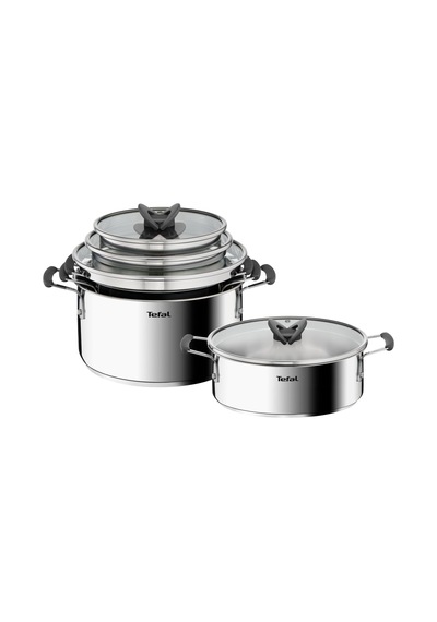 Tr Tefal Optispace 8 Parça Paslanmaz Çelik Tencere Seti Gri 24 Cm Diğer